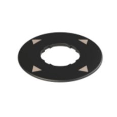 Černý štítek, průměr 60 mm, pro joysticky, 4 bílé šipky PIZZATO VETF12A1233