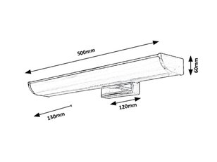 Evron LED 7,5W IP44 chrom 4000K 600lm RABALUX 5063