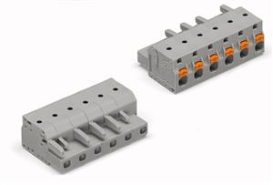 Pružinová svorka Push-in CAGE CLAMP šedá 2,5mm2 6pól. WAGO 2231-206/026-000