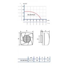 Ventilátor CATA CB-250 PLUS 00850000