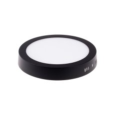 BPL18-LED panel 18W-WW teplá bílá kulatý přisazený černý T-LED 102176