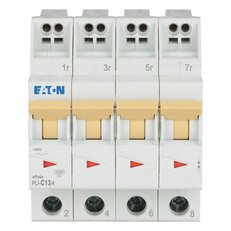 PLI-C13/4 Jistič PLI (bezšroubové svorky nahoře) char C 4-pólový 10kA 13A 101362