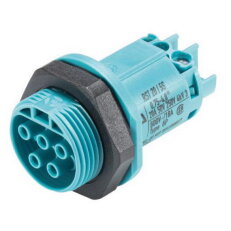 zásuvka vestavná gesis RST, 5-pól, M25, šroubové svorky, tyrkysová