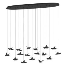 Závěsné svítidlo PARATEBUENO LED černá N/N SAT. 17X3W EGLO 390353
