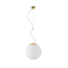 Závěsné svítidlo se skleněným stínidlem OSMONT ADRIA L2 10W IP40 E27 mosaz