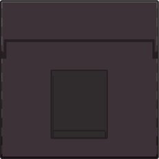 Středový kryt datazásuvky 1xRJ-DARK BROWN NIKO 124-65100