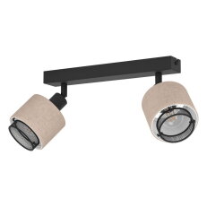 Bodové svítidlo ROSLEY černá/plátno NATUR 2X40W IP20 EGLO 43657