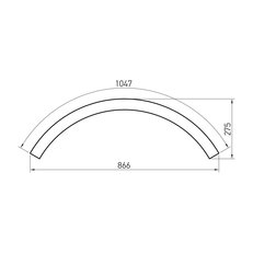 XFREE M CURVED DALI 500mm 120dgr SUSP. L