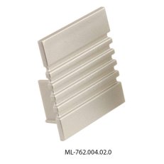 Koncovka pro PO bez otvoru, stříbrná barva, 1 ks MCLED ML-762.004.02.0