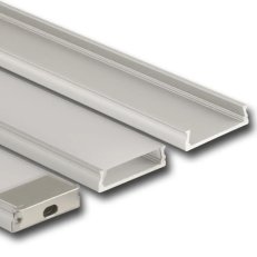 Přisazený hliníkový profil PZ, 24x6 mm, mléčný difuzor, komplet, 2 m