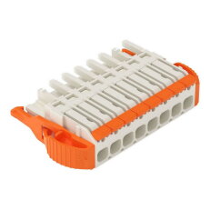 1vodičová pružinová svorkovnice, Páčka, Push-in CAGE CLAMP, Světle šedá