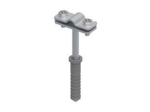 Držák vedení s hmoždinkou L100, drát 8/10mm, hmoždinka 60mm, StZn GROMTOR 311112