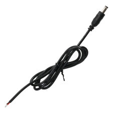 Power konektor - vidlice volný konec (AWG 22/0,34 mm2) černý max. 3 A délka 1 m