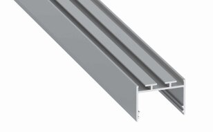 Přisazený/závěsný AL profil AL-PROFIL ALBA SILVER ANODIZED 2M GREENLUX GXLP2107