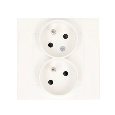 Zásuvka silová 2 násobná typ E (přístroj