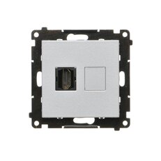 Zásuvka HDMI 1 násobná hliníková matná TGHDMI.01/143
