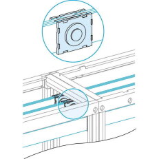 Spojka pro horizontální přípojnice 50/60mm SCHNEIDER LVS04640