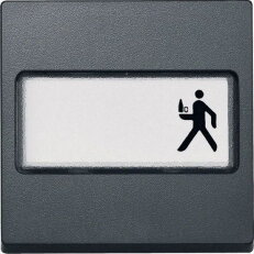 Klapka, Merten System M, s popisovým polem, antracit, termoplast matný 433314