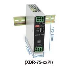 Napájecí zdroj na DIN 75W 24V MEAN WELL XDR-75-24PI