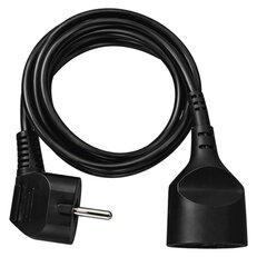 Prodlužovací kabel 1,5 m, 1 zásuvka, černý, PVC, 1 mm2 EMOS PC0111