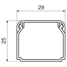 Lišta hranatá 30x25, bílá, 2 m, karton KOPOS LHD 30X25_HD