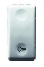 SYSTEM Modul tlačítka 1M 1pól. NO 10A, symbol klíč, bílá GEWISS GW20511
