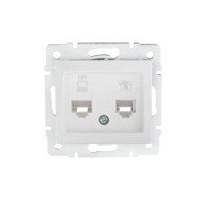Zásuvka datová-telefonní DOMO RJ45Cat 6+RJ11 bílá 24758 Kanlux