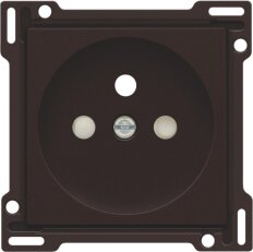 Kryt zásuvky 28,5mm s dětskou pojistkou-DARK BROWN NIKO 124-66601