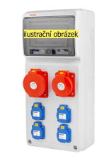 Zásuvková skříň ZSF40200000.0/3951 IP44 jištěná bez chrániče FAMATEL v635
