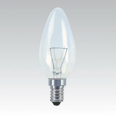 Svíčková čirá žárovka AK 240V 60W E14 clear NBB (POUZE PRŮMYSL) NBB 364007000