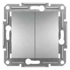 Asfora Přepínač dvojitý střídavý řazení 6+6, alu SCHNEIDER EPH0600361