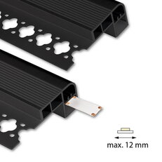 Nášlapný hliníkový profil BE 68x27mm bez difuzoru černý 1m MCLED ML-761.409.86.1