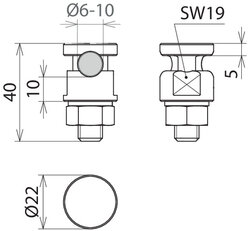 UNI-KS-připojovací svorka Nerez (V4A) pro d6-10mm nebo 16mm2 slaněný DEHN 540122