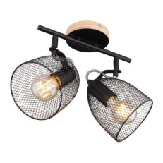 Nástěnné svítidlo JOSINA hnědá 2xE27, max. 60W 230V GLOBO 54034-2