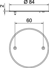 OBO ZA 60-D Univerzální víko pro krabici pod omítku/do dytých stěn O84mm bílá