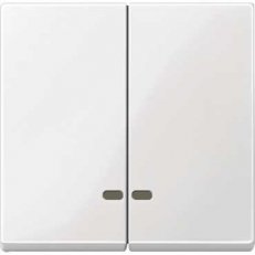 Merten Kryt spínače dvojitý s průzory, System M, Polar SCHNEIDER MTN3420-0319