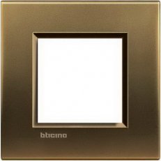 BTICINO LIVINGLIGHT RÁMEČEK HRANATÝ 2MODULOVÝ BRONZ LNA4802BZ