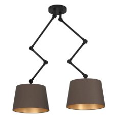 Stropní svítidlo PISTUNIO 2xE27 černá/cappuccino 80W IP20 EGLO 390199