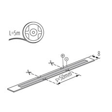 LED pásek LCOB 10W/M 24 IP00-NW COB, KANLUX 33368