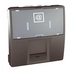 Unica Zásuvka datová 1xRJ45 S-One kat.6 UTP 2 modul Grafit SCHNEIDER MGU3.415.12