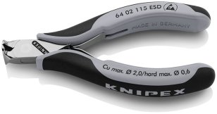 Čelní štípací kleště pro elektroniku ESD 115 mm KNIPEX 64 02 115 ESD