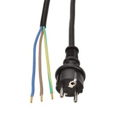 Flexo šňůra, 2.5m, 3 x 1mm2, gumová H05RR-F3, černá SOLIGHT PF34