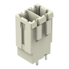 Konektor s pájecími piny THT pájecí kontakt 1,0x1,2 mm rovné světle šedá 2pól.