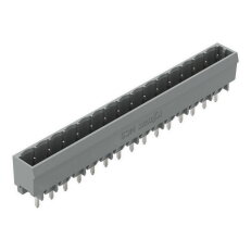 Konektor s pájecími piny THT, pájecí kontakt 1,0x1,0 mm, rovné, šedá 24pól.