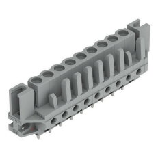 Pružinová svorkovnice THT rovná 5 mm šedá 9pól. WAGO 232-139/047-000