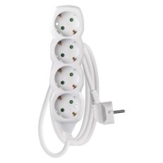 Prodlužovací kabel 1,5 m 4 zásuvky bílý PVC 1,5mm2 EMOS P0421R
