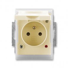 ABB Element Zásuvka jednonás.s clon.,sVíčkem,s ochraným před přepětím,IP44