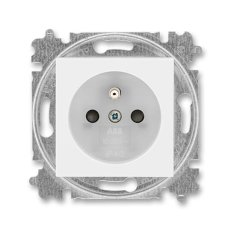 ABB LEVIT Zásuvka s ochr. kolíkem s clonkami bílá/ledová bílá 5519H-A02357 01