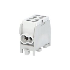 Svorkovnice rozbočovací HLAK 25 1/2 M2 100A 1pól. AL/CU IP20 šedá na DIN 1006511