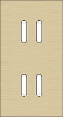 2násobný čelní panel, svislý, NIKO Rocker alu GOLD BRUSHED 227-56852